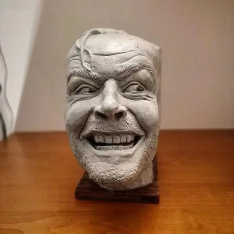 Horror Face Bookend – Iconic Door Peek Design, Halloween Home Decor