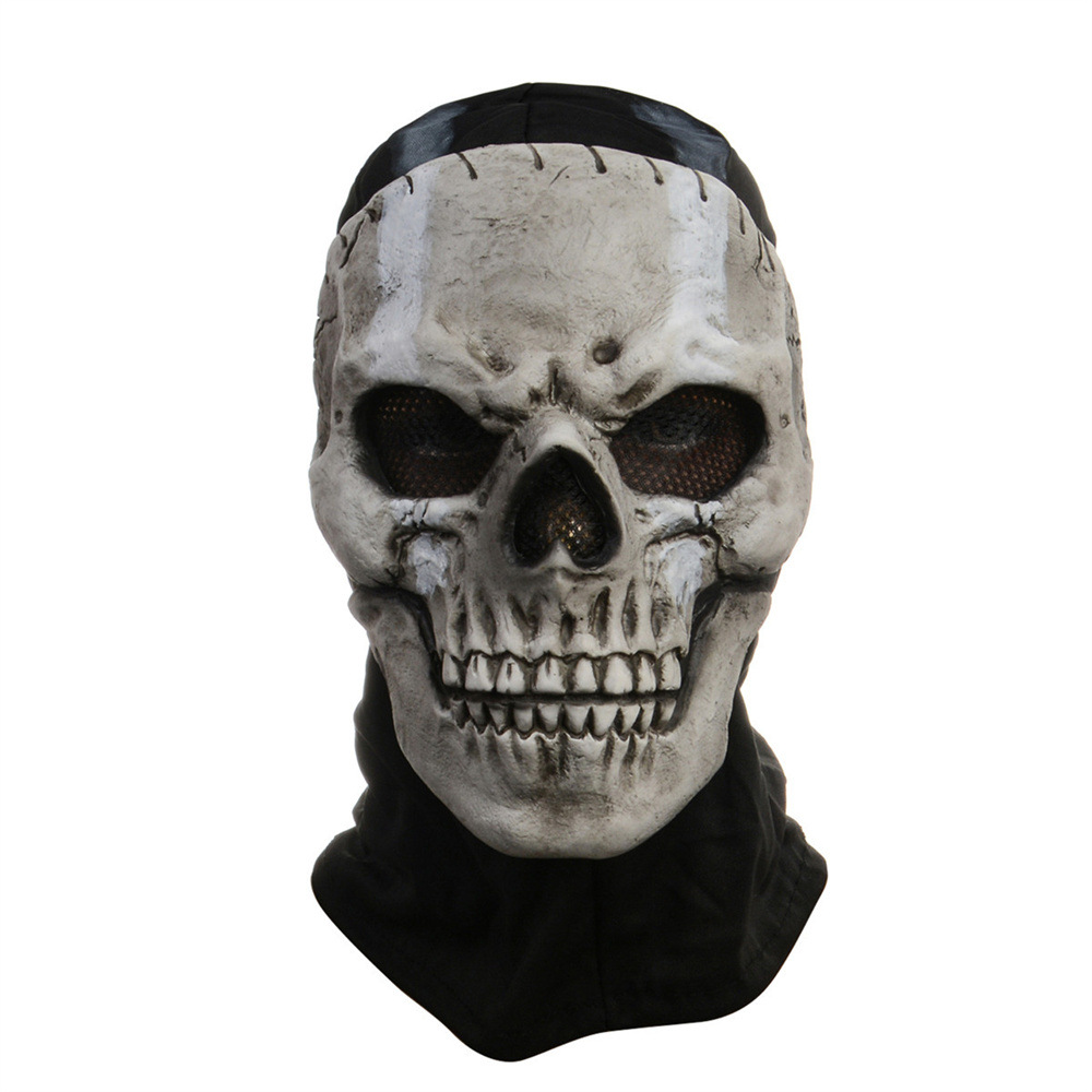 Horror Ghost Skull Mask Ghost Latex Headgear Helmet Cosplay Perform Party Masquerade Prop Halloween Cosplay