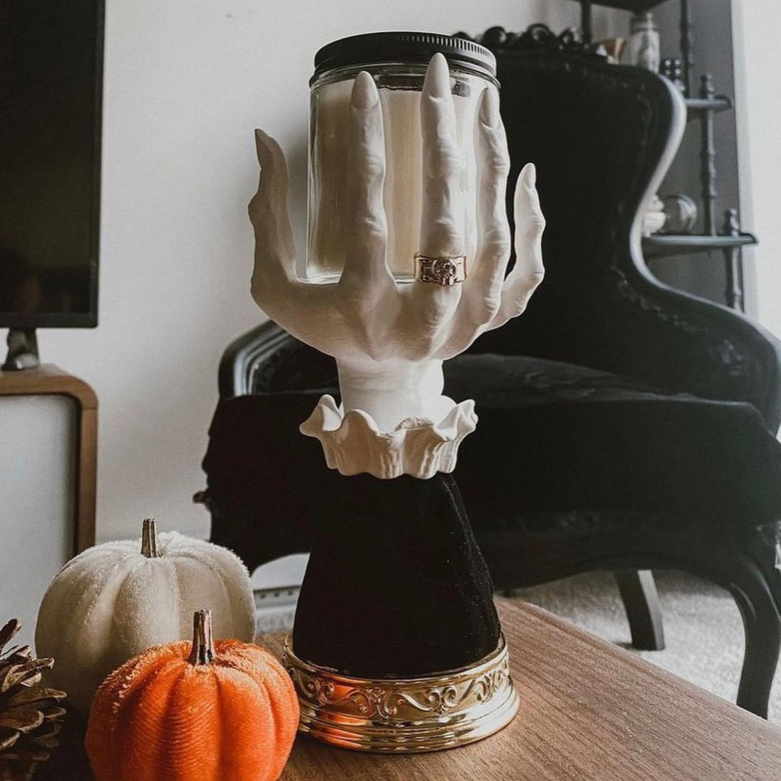 Horror Resin Witch Hand Candle Holder