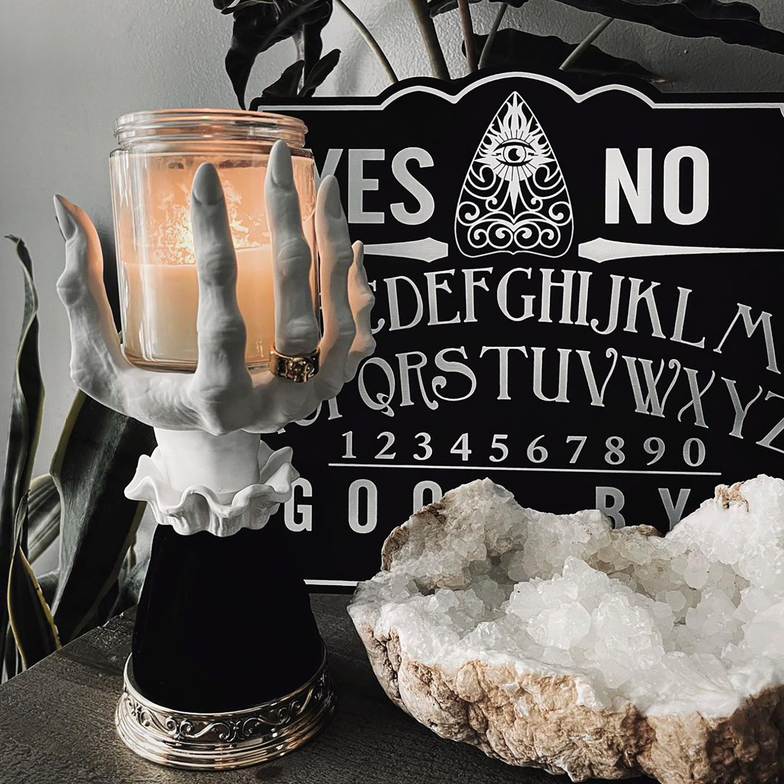 Horror Resin Witch Hand Candle Holder