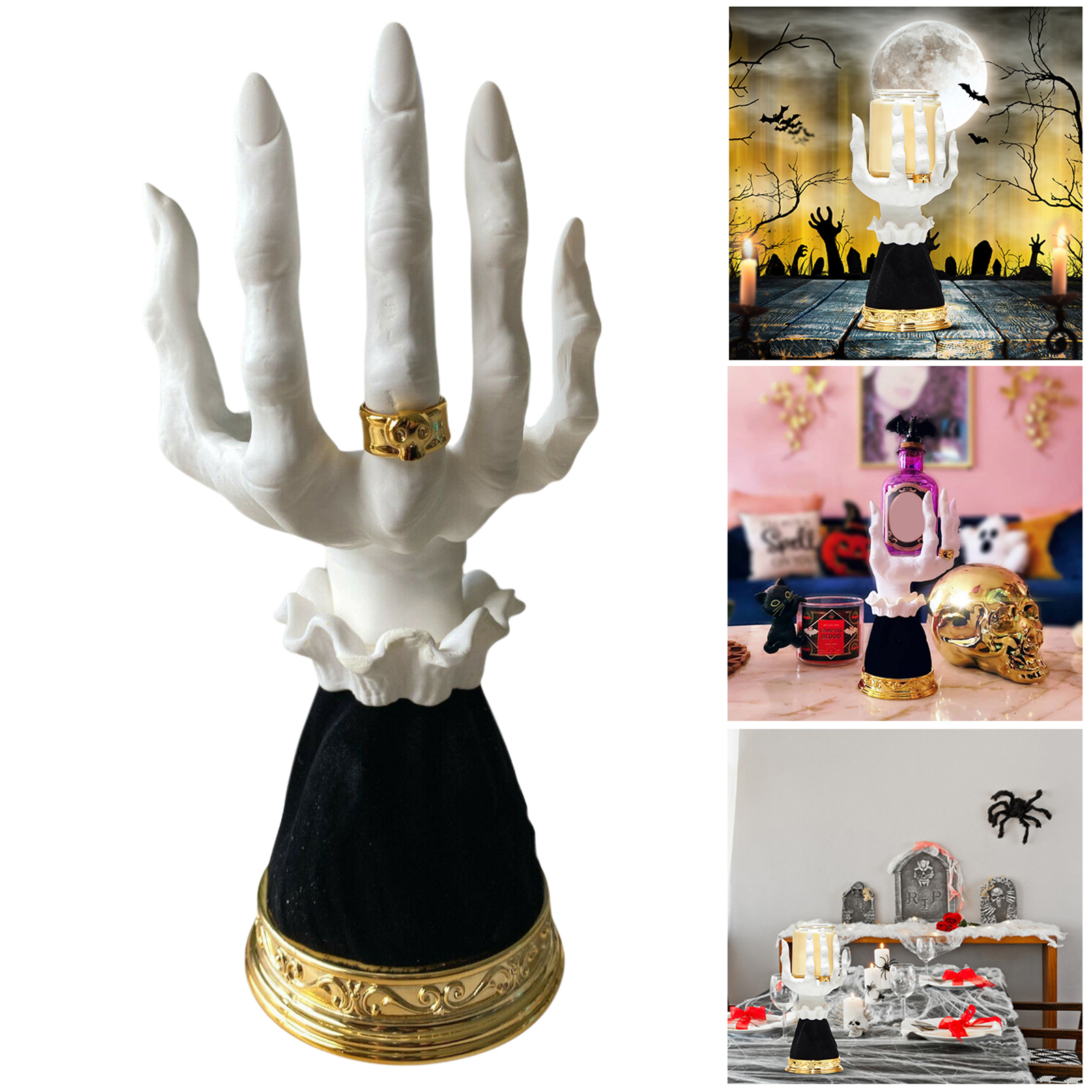 Horror Resin Witch Hand Candle Holder
