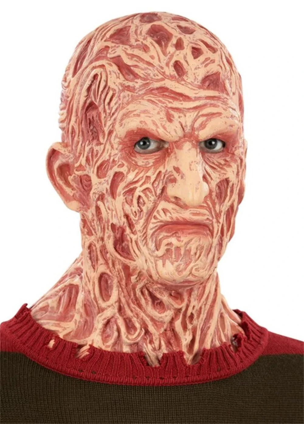 Horror Scary Man with Scarred Face Latex Mask Halloween Terror Party Mask Face Full of Scars