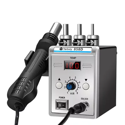 Hot Air Gun 858D BGA Rework Solder Station Heat Gun 220V 700W Hair Dryer For Soldering SMD SMT Welding Repair Tool Hot Air Gun 858D BGA Rework Solder Station Heat Gun 220V 700W Hair Dryer For Soldering SMD SMT Welding Repair Tool