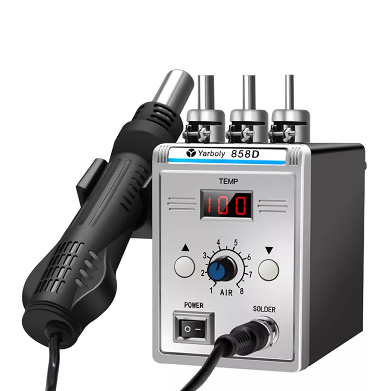Hot Air Gun 858D BGA Rework Solder Station Heat Gun 220V 700W Hair Dryer For Soldering SMD SMT Welding Repair Tool Hot Air Gun 858D BGA Rework Solder Station Heat Gun 220V 700W Hair Dryer For Soldering SMD SMT Welding Repair Tool