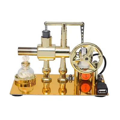 Hot Air Single Cylinder Stirling Engine Generator Physics Popular Science Production Invention Collection Toy Hot Air Single Cylinder Stirling Engine Generator Physics Popular Science Production Invention Collection Toy