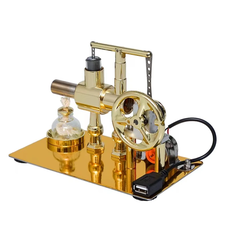 Hot Air Single Cylinder Stirling Engine Generator Physics Popular Science Production Invention Collection Toy Hot Air Single Cylinder Stirling Engine Generator Physics Popular Science Production Invention Collection Toy