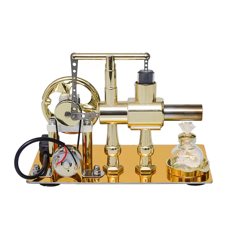 Hot Air Single Cylinder Stirling Engine Generator Physics Popular Science Production Invention Collection Toy Hot Air Single Cylinder Stirling Engine Generator Physics Popular Science Production Invention Collection Toy