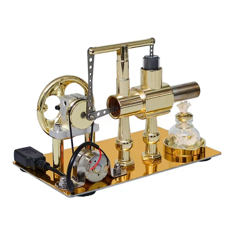 Hot Air Single Cylinder Stirling Engine Generator Physics Popular Science Production Invention Collection Toy Hot Air Single Cylinder Stirling Engine Generator Physics Popular Science Production Invention Collection Toy