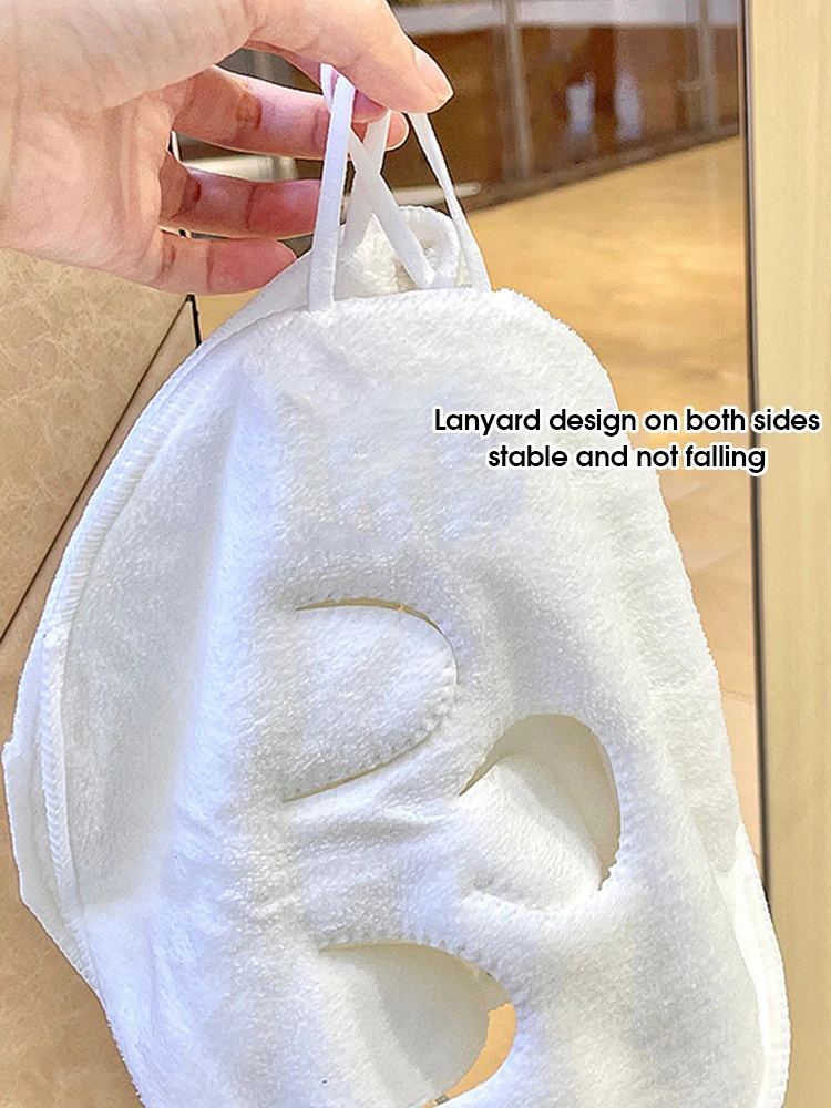 Hot Compress Towel Hanging Ear Soft Skin-Friendly Steam Heating Cold Hot Compress Face Towel Wet Compress Irrigation