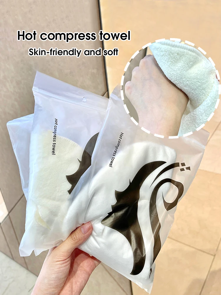 Hot Compress Towel Hanging Ear Soft Skin-Friendly Steam Heating Cold Hot Compress Face Towel Wet Compress Irrigation