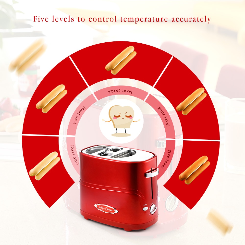 Hot Dog Maker Five Temperature Levels Hot Dog Maker Five Temperature Levels