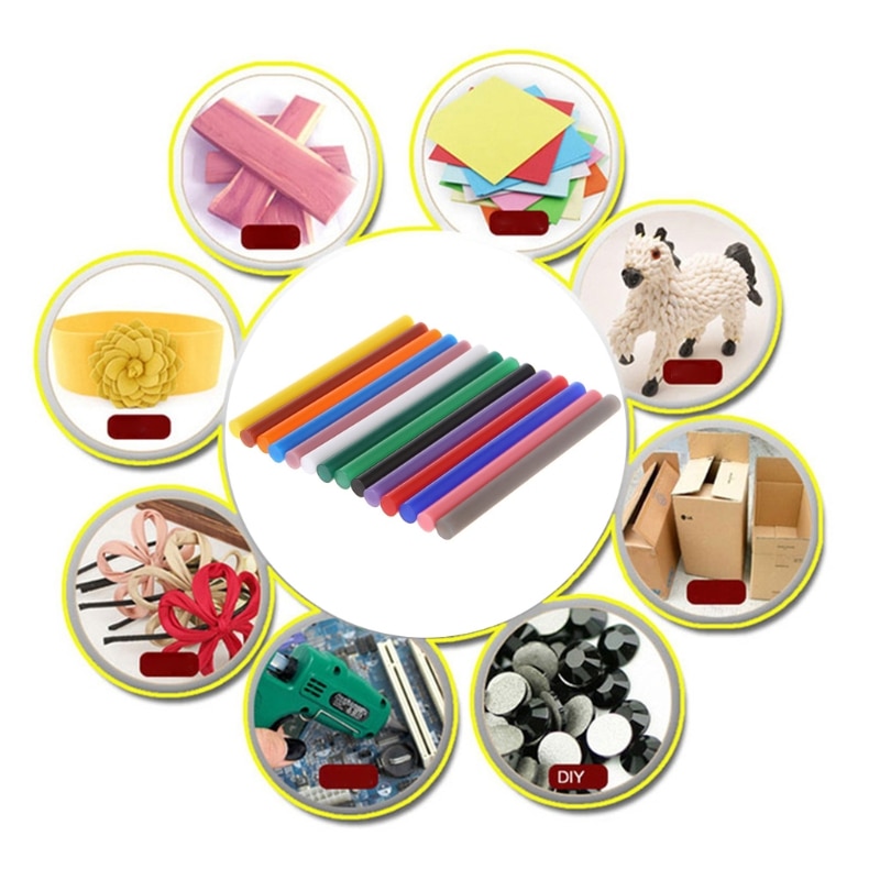 Hot Melt Colored Glue Sticks (14pcs)