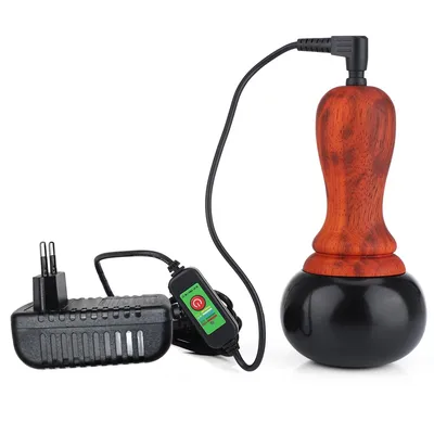 Hot Stone Electric Gua Sha Massager Natural Bianstone GuaSha Scraping Back Neck Face Massage Relax Muscles Skin Lift