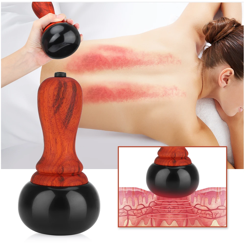 Hot Stone Electric Gua Sha Massager Natural Bianstone GuaSha Scraping Back Neck Face Massage Relax Muscles Skin Lift