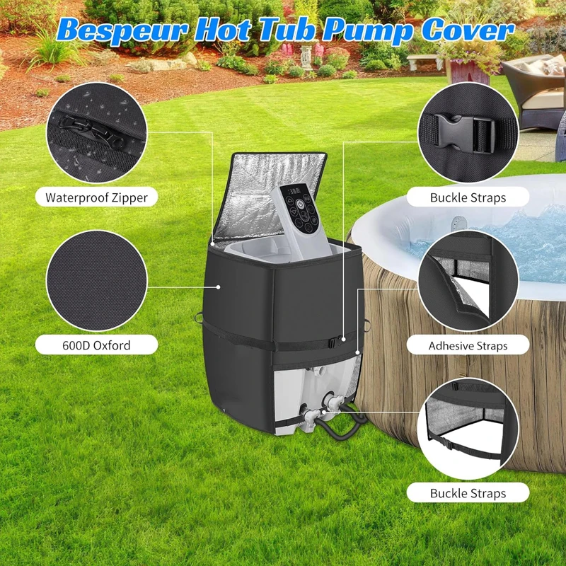 Hot Tub Spa Heater PumpCoverInflatable Hot Tub Pump Cover Suitable for Most Hot Tub SpaHeater Pump on Market