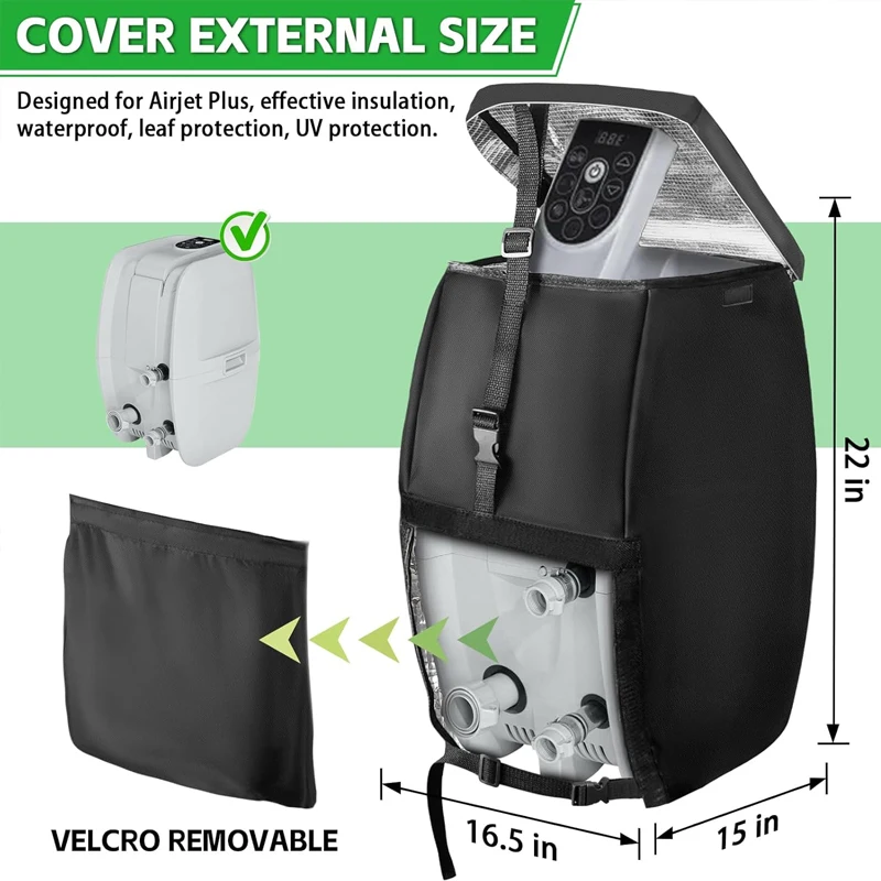 Hot Tub Spa Heater PumpCoverInflatable Hot Tub Pump Cover Suitable for Most Hot Tub SpaHeater Pump on Market