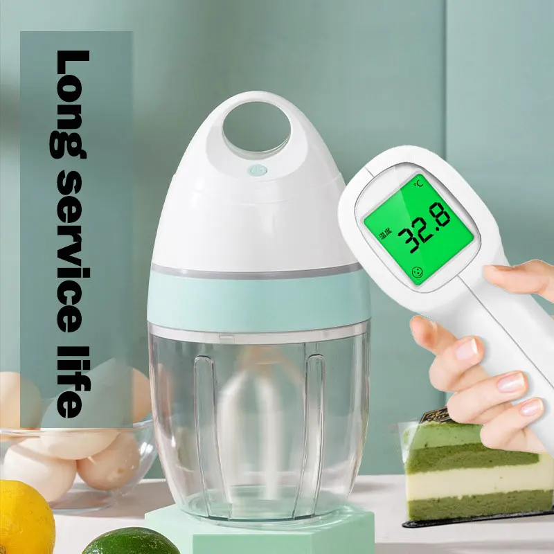 Household Automatic Whisk Electric Milk Frother Whipped Cream Mixer USB Rechargeable Food Blender Whisk Wireless Stand