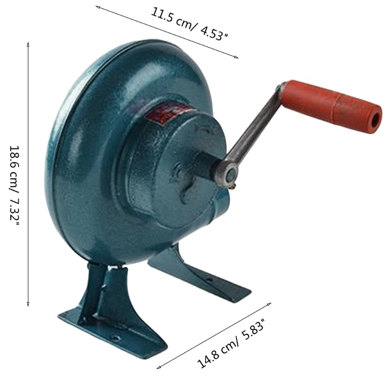 Household Hand Crank Blacksmith Blower Cooking Manual BBQ Fan Air Blower Manual Blacksmith Air Blower for Outdoor