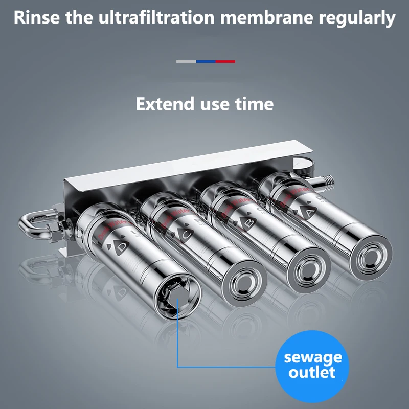 Household Kitchen Ultrafiltration Water Purifier With Tap Stainless Steel Direct Drink Tap Water Purifier Water Filter