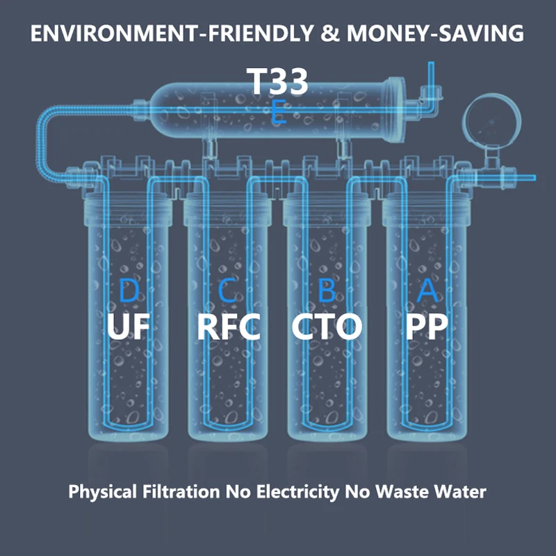 Household Kitchen Ultrafiltration Water Purifier With Tap Stainless Steel Direct Drink Tap Water Purifier Water Filter