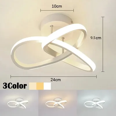 Household LED Chandelier Three Colors Lamp Modern Style Ceiling Lamp Bedroom Light Household LED Chandelier Three Colors Lamp Modern Style Ceiling Lamp Bedroom Light