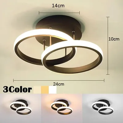 Household LED Chandelier Three Colors Lamp Modern Style Ceiling Lamp Bedroom Light Household LED Chandelier Three Colors Lamp Modern Style Ceiling Lamp Bedroom Light