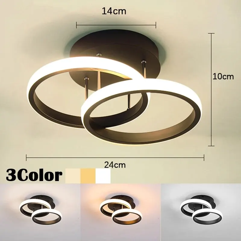 Household LED Chandelier Three Colors Lamp Modern Style Ceiling Lamp Bedroom Light Household LED Chandelier Three Colors Lamp Modern Style Ceiling Lamp Bedroom Light