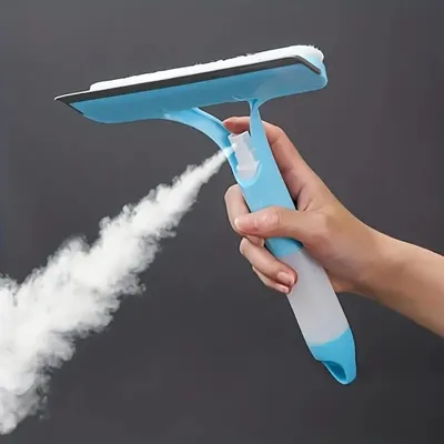 Household Multi-Function Glass Cleaning Mirror With Watering Can 3-in-1 Glass Scraper Window Scraper