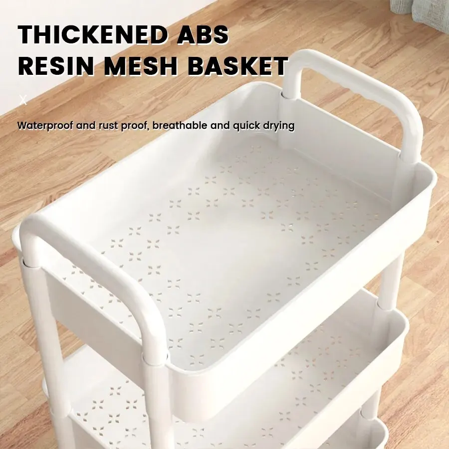 Household Multi-layer Small Cart Storage Rack Floor To Floor Kitchen Bedroom Bathroom Storage Rack Storage Rack With