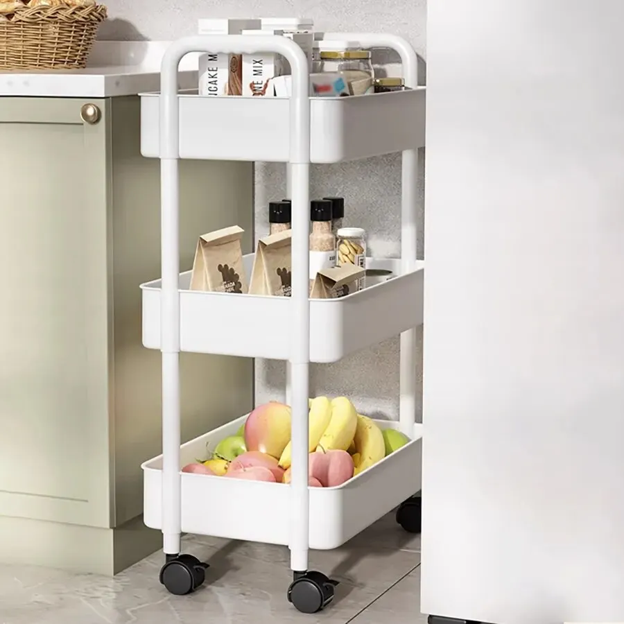 Household Multi-layer Small Cart Storage Rack Floor To Floor Kitchen Bedroom Bathroom Storage Rack Storage Rack With
