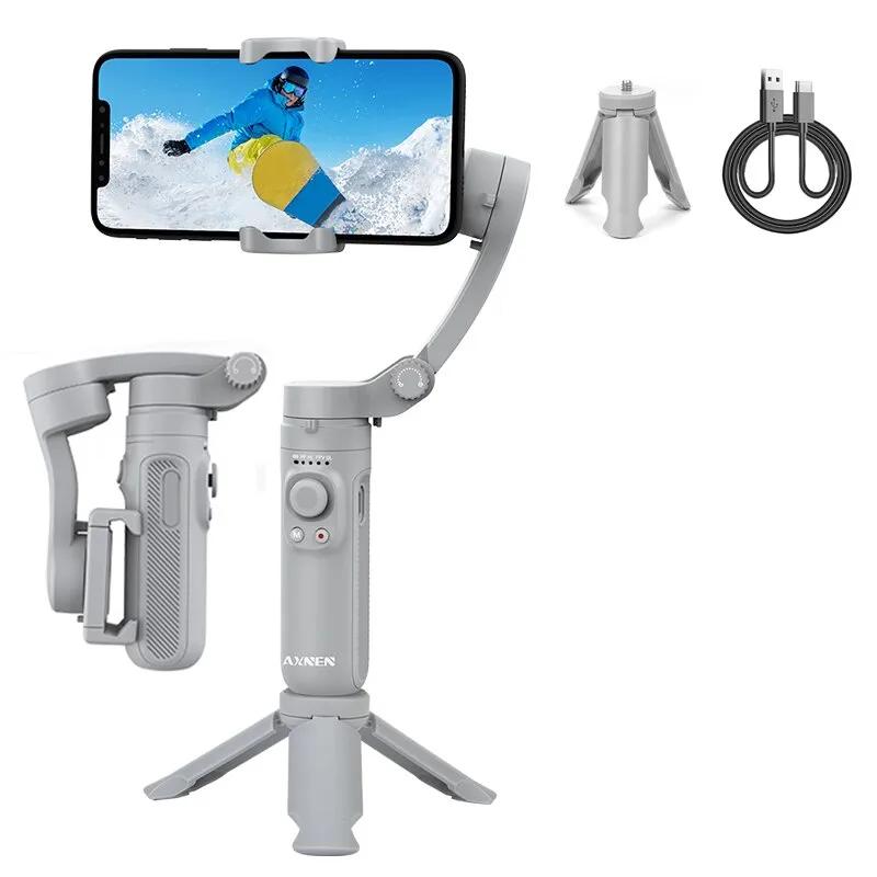 HQ3 3-Axis Gimbal Stabilizer for Smartphone Foldable Handheld Phone Video Record Vlog Anti-Shake Stabilizer for iPhone