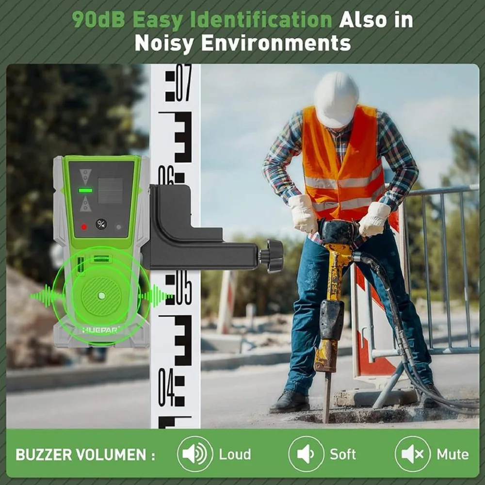Huepar Laser Level Receiver Detector with Pulsing Line Electric Leveling Vertical Horizontal Lines with Double Lamp 90 Huepar Laser Level Receiver Detector with Pulsing Line Electric Leveling Vertical Horizontal Lines with Double Lamp 90