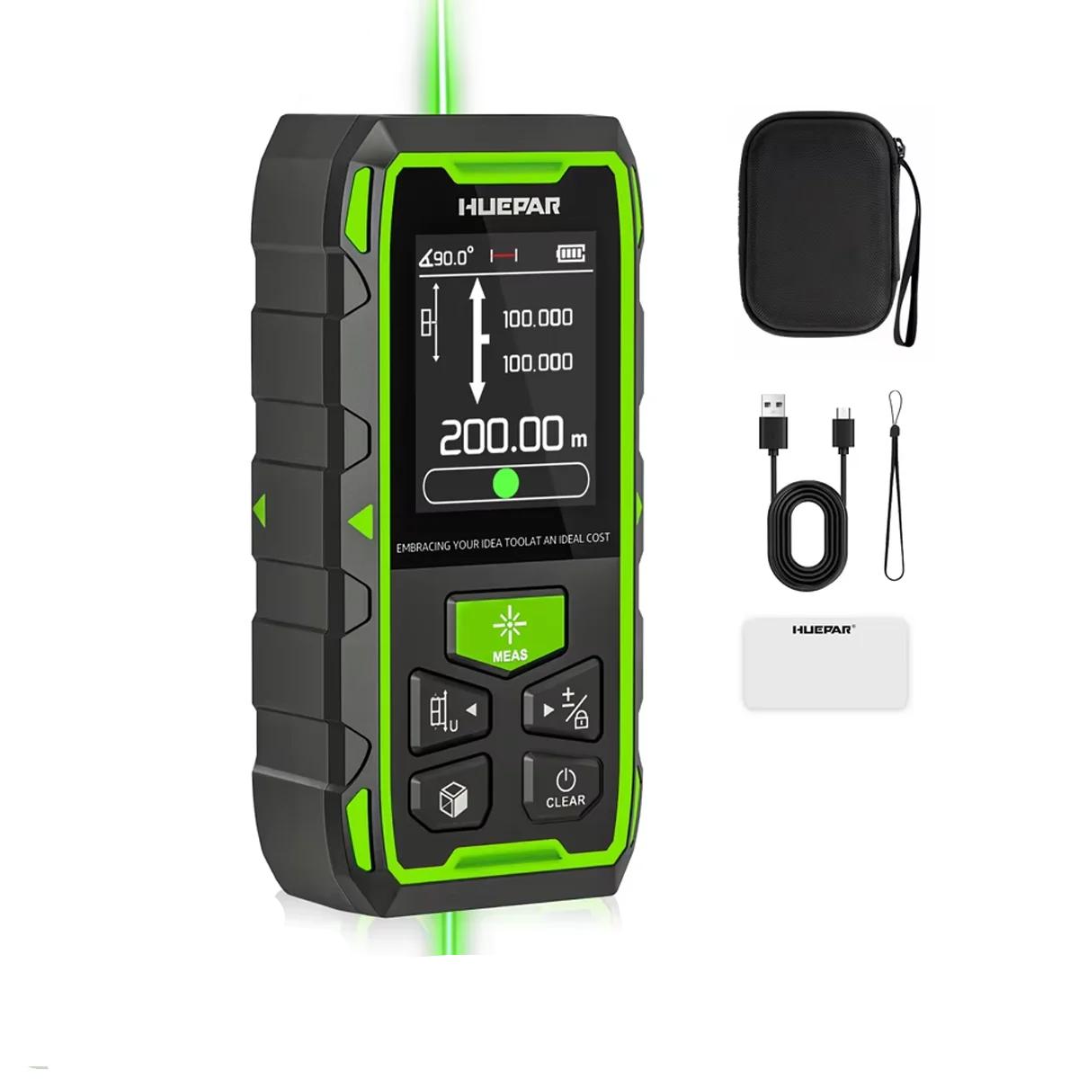 Huepr Dual Green Laser Rangefinder Laser Meter With High Accuracy And LCD Display Laser Distance Measure Tool Huepr Dual Green Laser Rangefinder Laser Meter With High Accuracy And LCD Display Laser Distance Measure Tool
