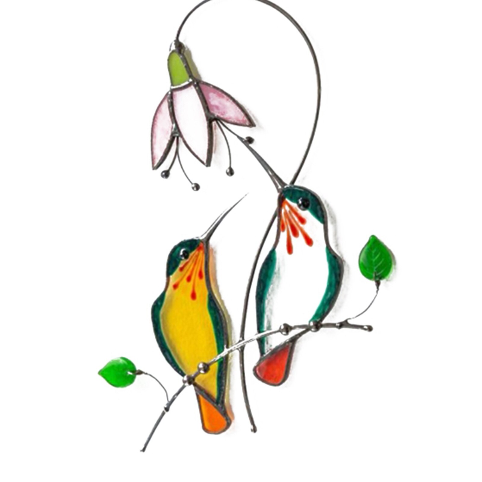 Hummingbird Stained Glass Hanging Decor