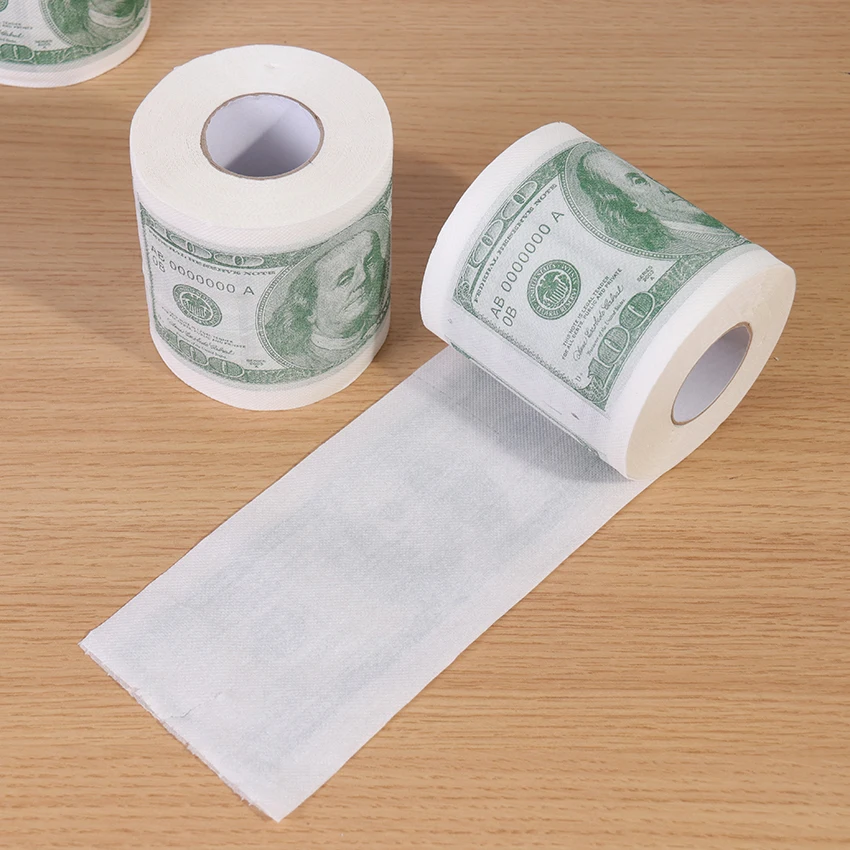 Hundred Dollars Printed Rolling Paper Funny Toilet Paper Humor Toilet Paper Novelty Gift Hundred Dollars Printed Rolling Paper Funny Toilet Paper Humor Toilet Paper Novelty Gift