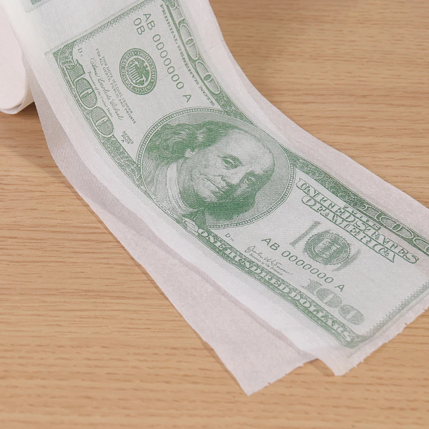 Hundred Dollars Printed Rolling Paper Funny Toilet Paper Humor Toilet Paper Novelty Gift Hundred Dollars Printed Rolling Paper Funny Toilet Paper Humor Toilet Paper Novelty Gift