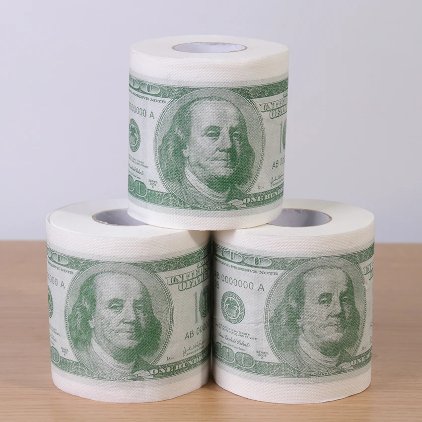Hundred Dollars Printed Rolling Paper Funny Toilet Paper Humor Toilet Paper Novelty Gift Hundred Dollars Printed Rolling Paper Funny Toilet Paper Humor Toilet Paper Novelty Gift