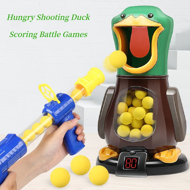 Hungry Shooting Duck Toys Air-powered Gun Soft Bullet Ball With Light Electronic Scoring Battle Games Funny Gun Toy for Hungry Shooting Duck Toys Air-powered Gun Soft Bullet Ball With Light Electronic Scoring Battle Games Funny Gun Toy for