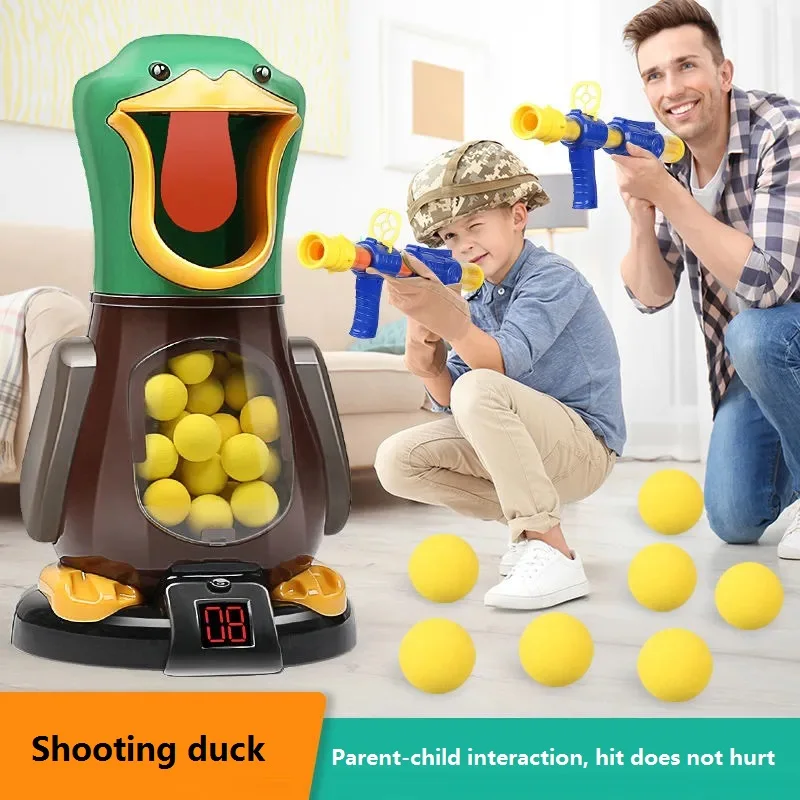 Hungry Shooting Duck Toys Air-powered Gun Soft Bullet Ball With Light Electronic Scoring Battle Games Funny Gun Toy for Hungry Shooting Duck Toys Air-powered Gun Soft Bullet Ball With Light Electronic Scoring Battle Games Funny Gun Toy for