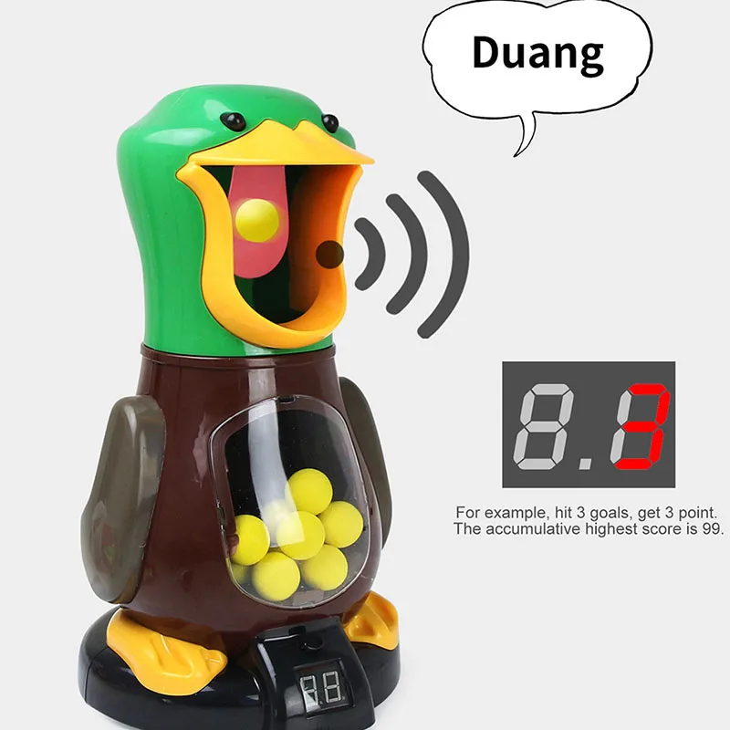 Hungry Shooting Duck Toys Air-powered Gun Soft Bullet Ball With Light Electronic Scoring Battle Games Funny Gun Toy for Hungry Shooting Duck Toys Air-powered Gun Soft Bullet Ball With Light Electronic Scoring Battle Games Funny Gun Toy for