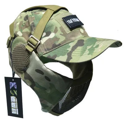 Hunting Foldable Mesh Mask With Ear Protection With Cap for Airsoft Paintball Mask Hunting Foldable Mesh Mask With Ear Protection With Cap for Airsoft Paintball Mask