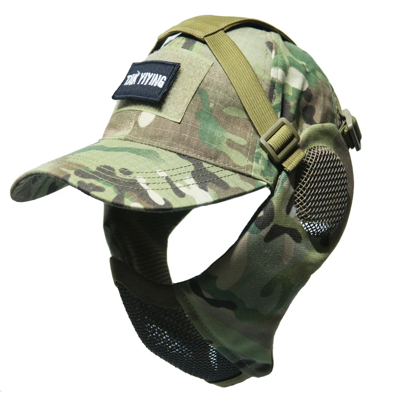 Hunting Foldable Mesh Mask With Ear Protection With Cap for Airsoft Paintball Mask Hunting Foldable Mesh Mask With Ear Protection With Cap for Airsoft Paintball Mask