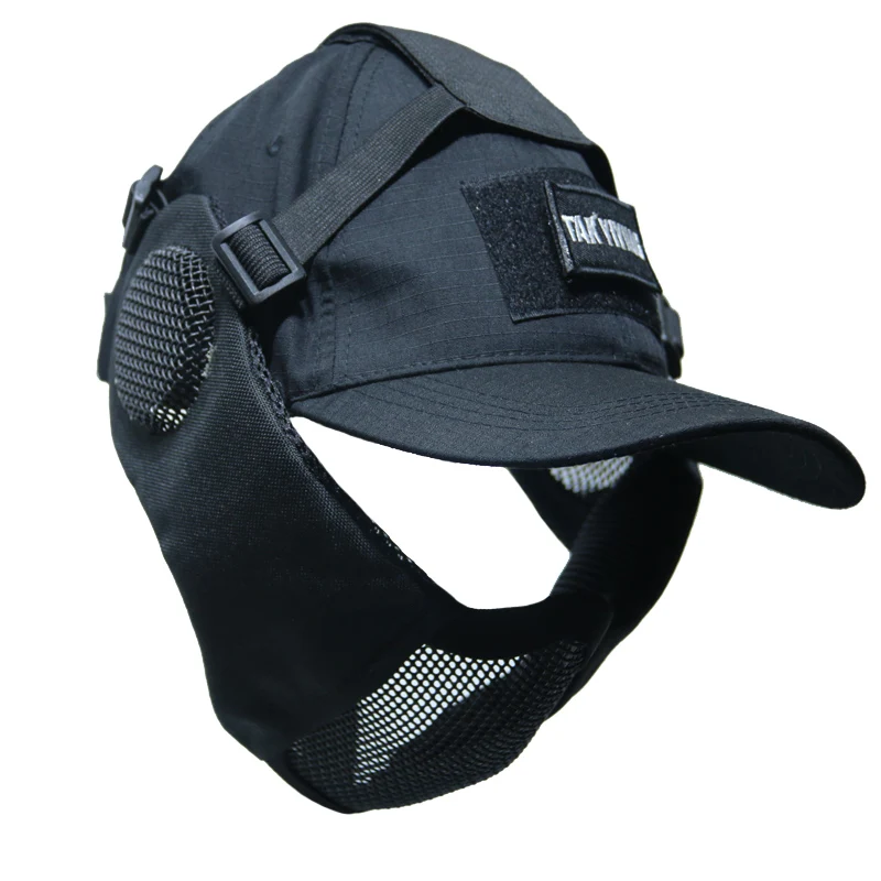 Hunting Foldable Mesh Mask With Ear Protection With Cap for Airsoft Paintball Mask Hunting Foldable Mesh Mask With Ear Protection With Cap for Airsoft Paintball Mask