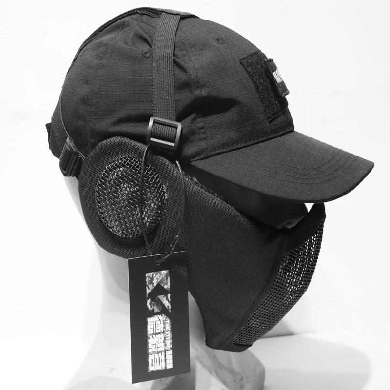 Hunting Foldable Mesh Mask With Ear Protection With Cap for Airsoft Paintball Mask Hunting Foldable Mesh Mask With Ear Protection With Cap for Airsoft Paintball Mask