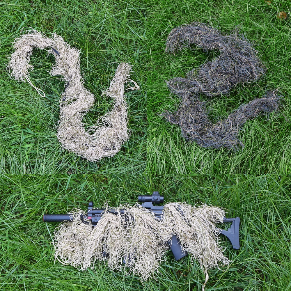 Hunting Ghillie Suit Gun Rope Cover Paintball Airsoft Rifle Wrap Cover Camouflage Hunting Accessories Rifle Blind