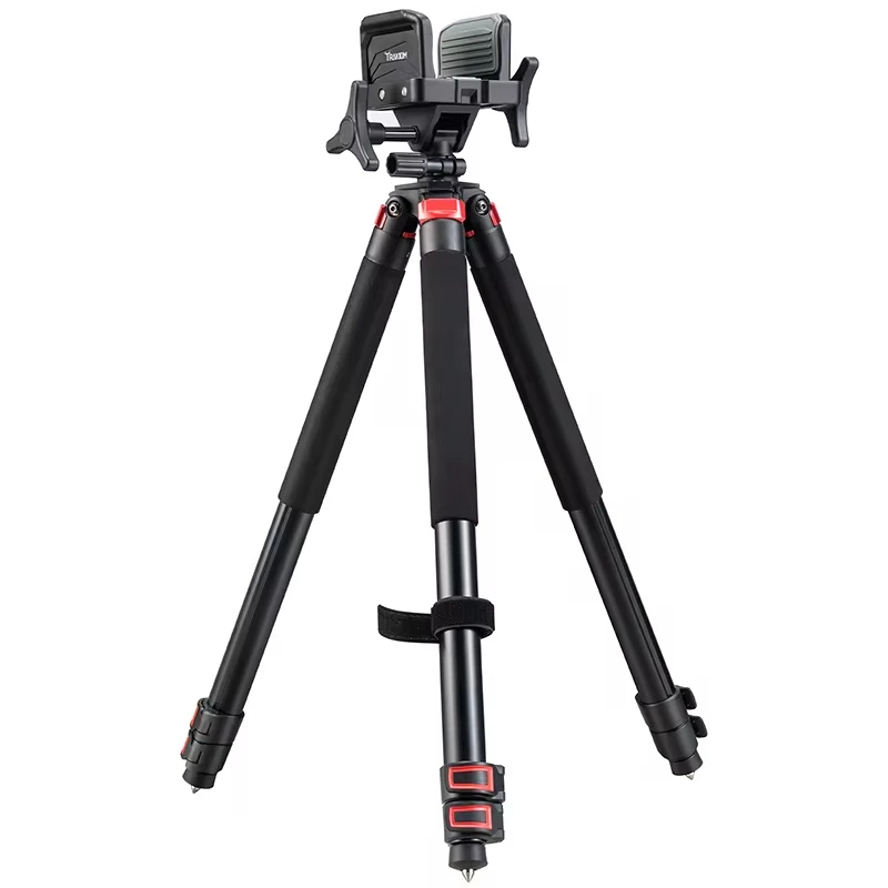 Hunting Rest with Sturdy Aluminum Frame Lightweight Provides Stability Adjustable Legs Hands-Free Operation Outdoors