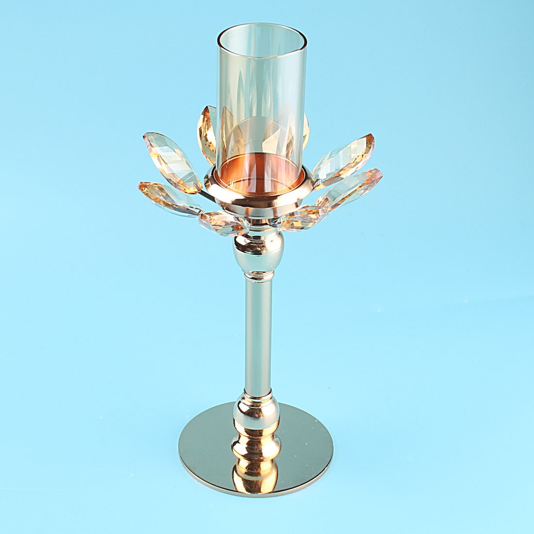 Hurricane Candle Holder Crystal Centerpiece