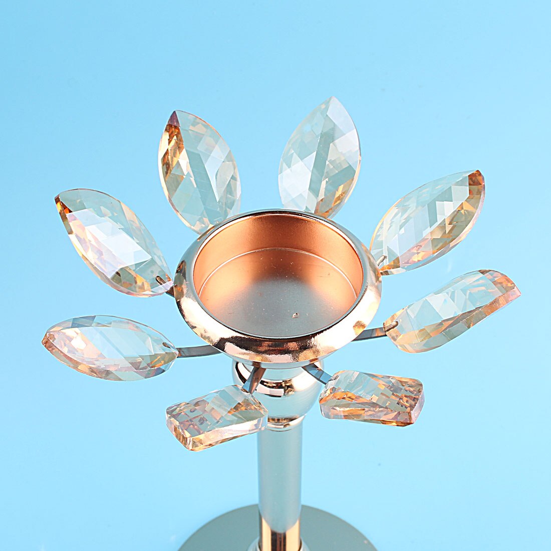 Hurricane Candle Holder Crystal Centerpiece