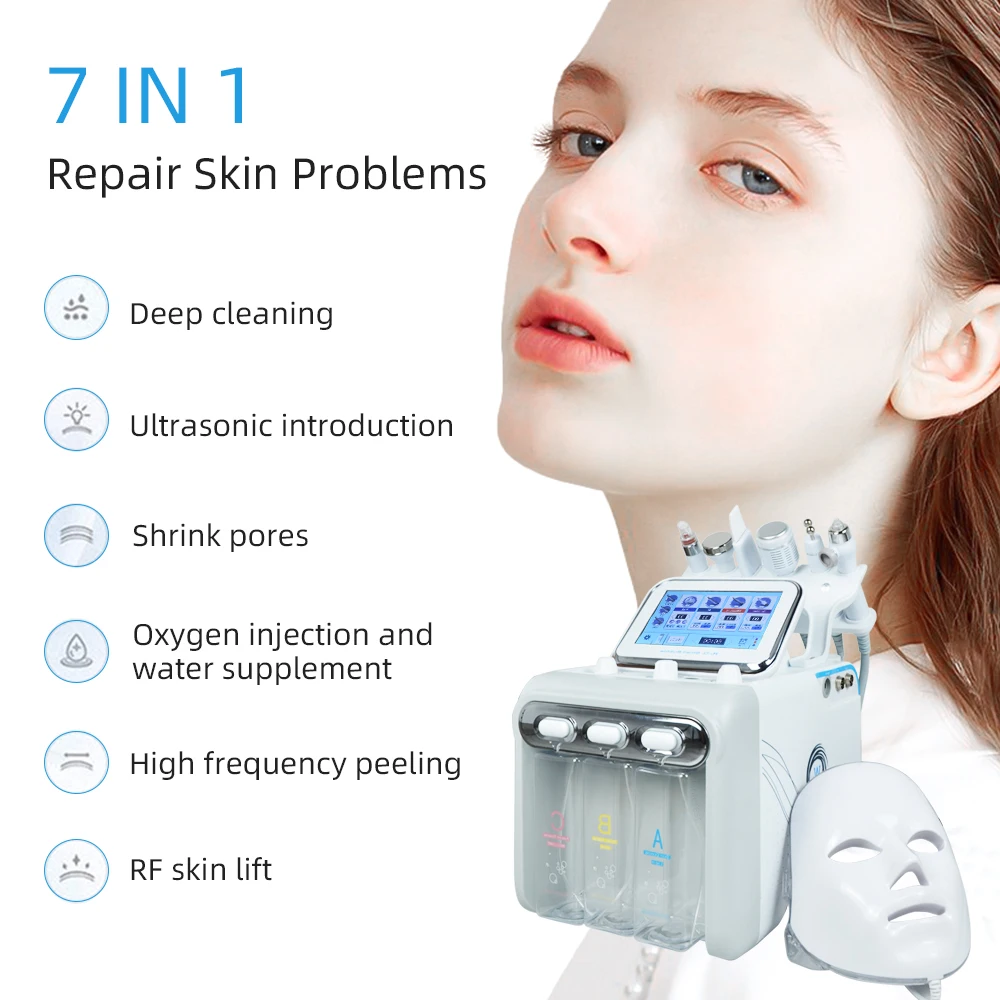Hydro Water Oxygen Jet Peel Machine Oxy Spray Facial Machine Face Cleaning RF Lifting Dermabrasion Skin Care Beauty