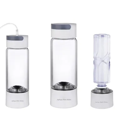 Hydrogen Rich Water Generator Bottle Glass Cup body DuPont SPE/PEM Dual Chamber Maker lonizer – H2 Inhalation device